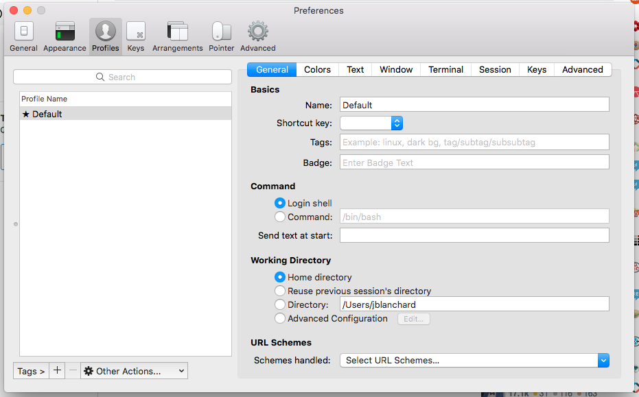 mac change terminal emulator preferences to allow login shell